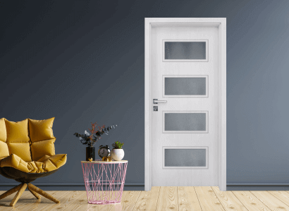 Интериорна врата Gradde Blomendal, цвят Сибирска Лиственица, стъклен модел