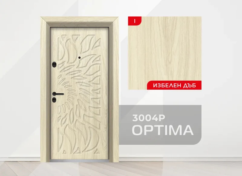 Входна врата Unison Optima 3004p цвят Избелен Дъб