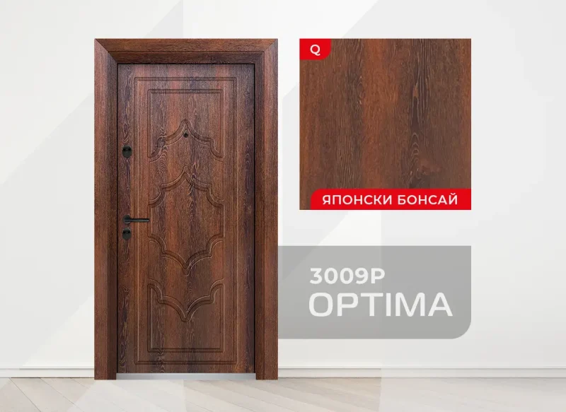 Входна врата Unison Optima 3009p цвят Японски бонсай