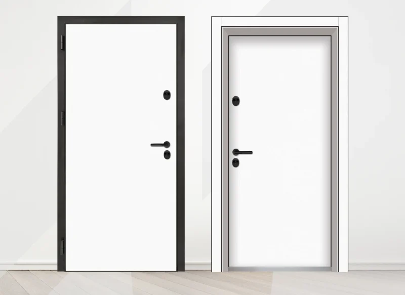 Входна врата Unison Clima Basic, Бял Мат - две страни