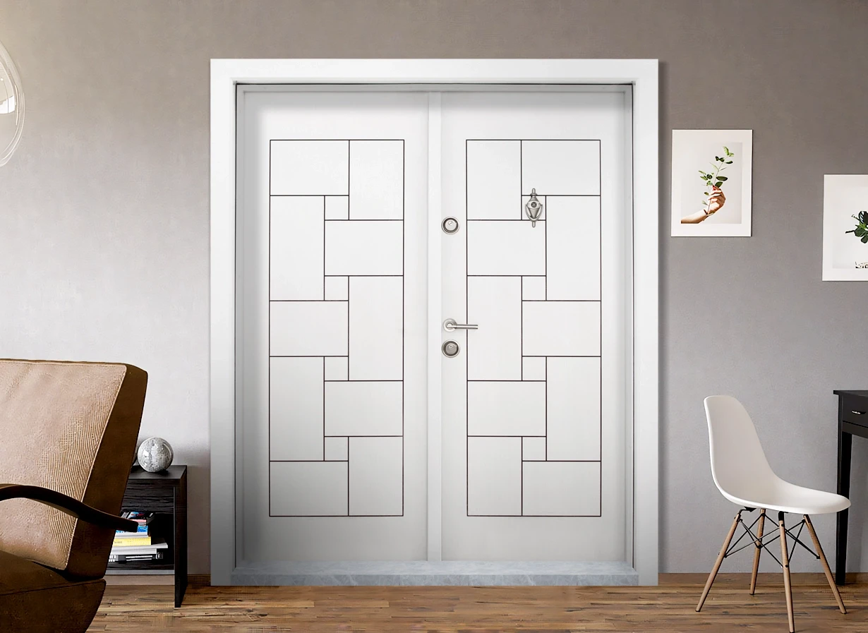 Блиндирана Врата Kartal T 100 Бял Портална