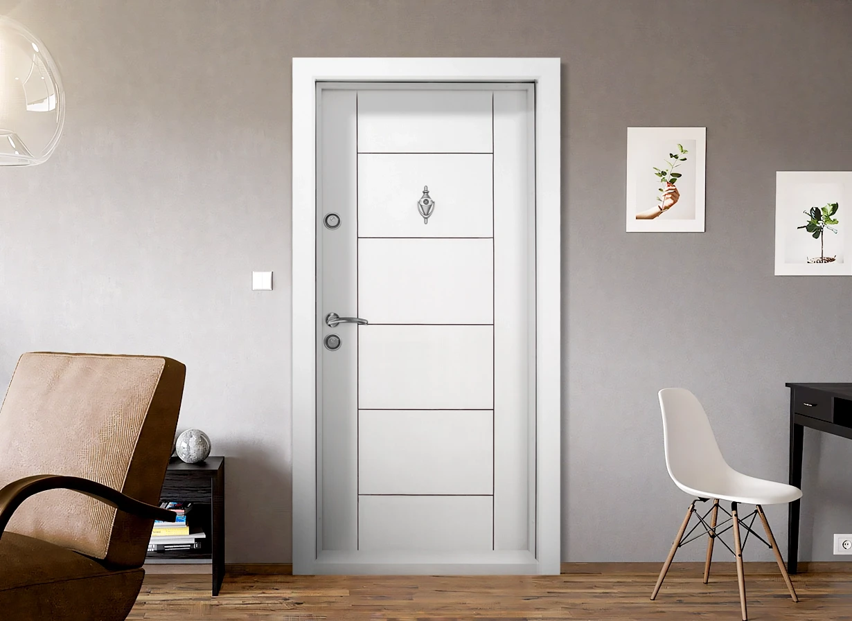 Блиндирана Врата Kartal T 102 Бял