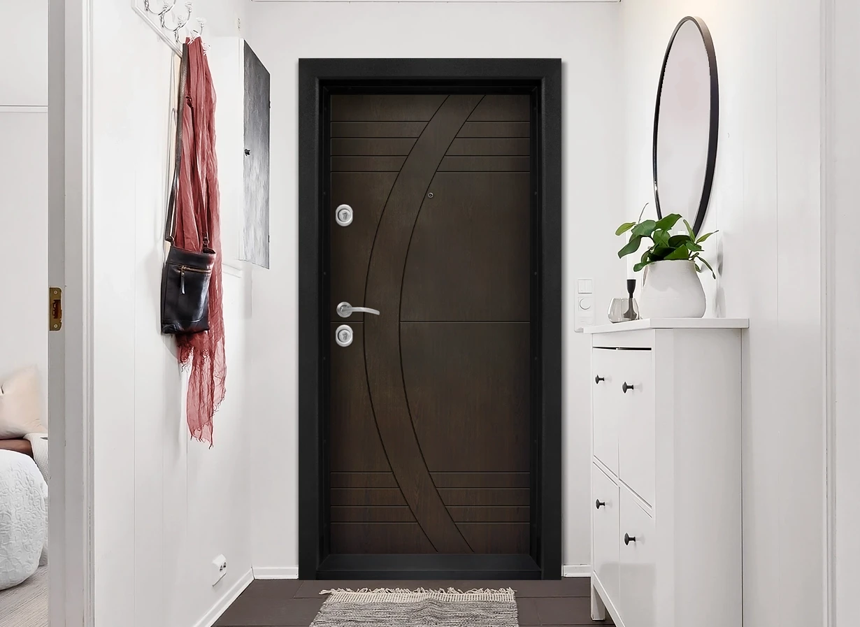 Блиндирана Врата Kartal T 909 Тъмен Орех
