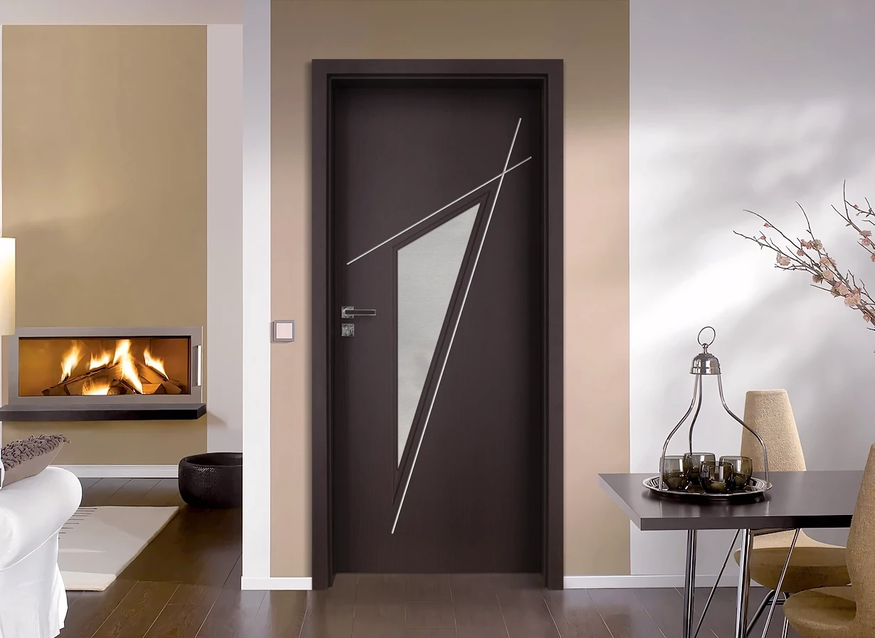 Интериорна Врата Gradde Kristall 4 2 Glas Орех Рибейра