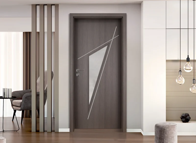 Интериорна Врата Gradde Kristall 4 2 Glas Череша Сан Диего