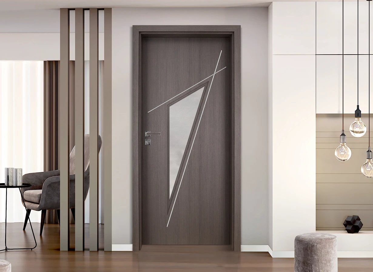 Интериорна Врата Gradde Kristall 4 2 Glas Череша Сан Диего
