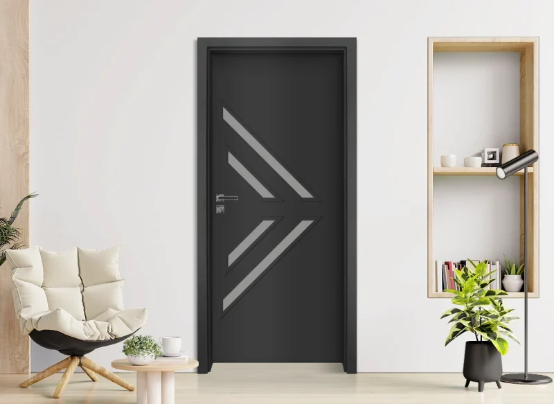 Интериорна Врата Gradde Paragon 3 4 Glas Антрацит Мат