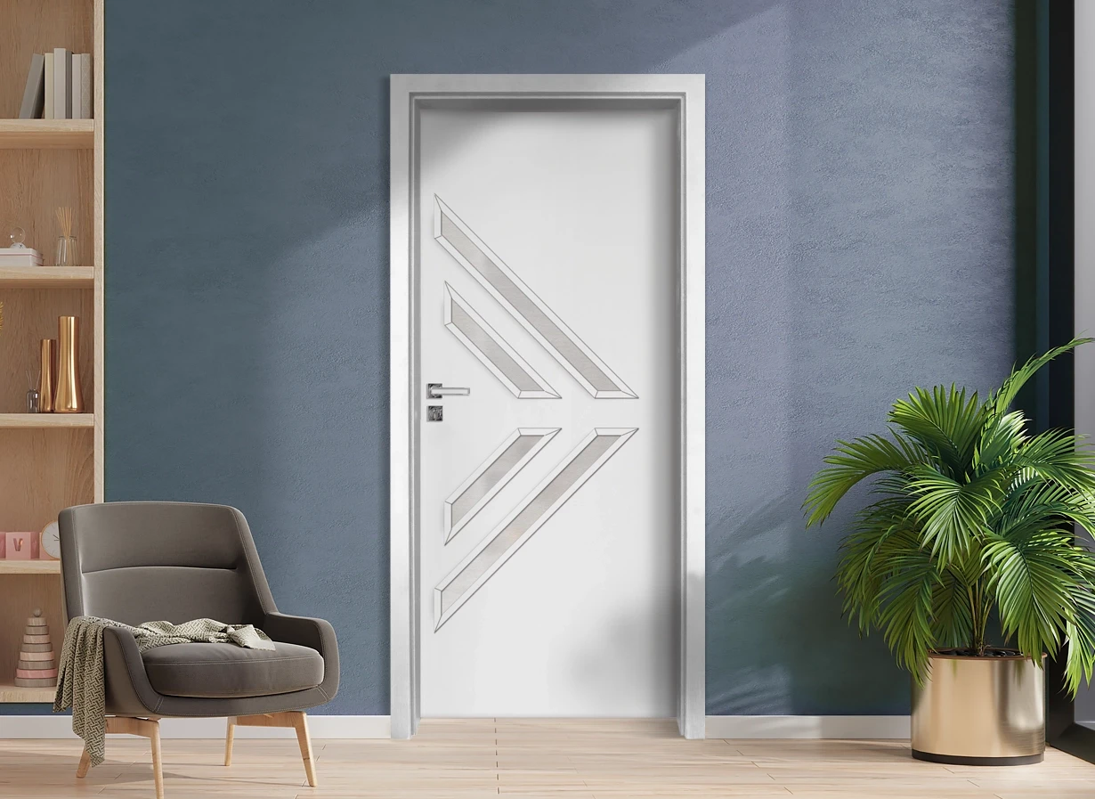 Интериорна Врата Gradde Paragon 3 4 Glas Бял Мат