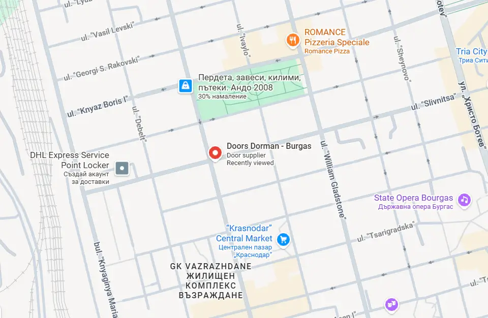 Дорман Бургас - Карта