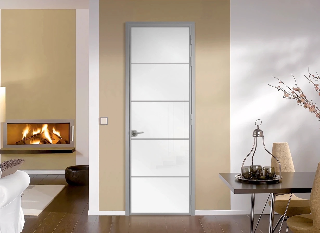 Стъклена Врата Lusso L6 Сив Мат