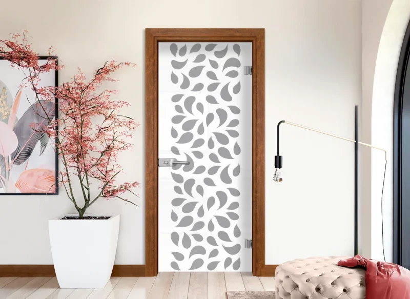 Стъклена врата Gama Print G 13-1, цвят Златен дъб
